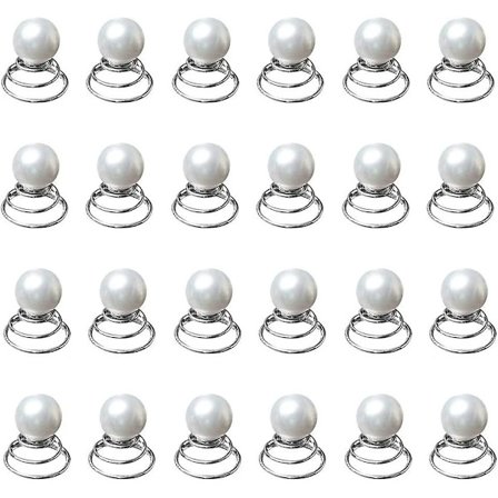 Spiralhårnålar .24 Pack Clips Barrettes Hårnålar Pärlhårspolar Spiral