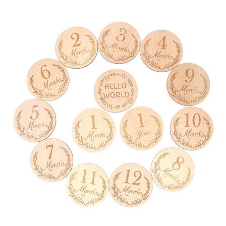 Håndlagde tre baby milepælskort