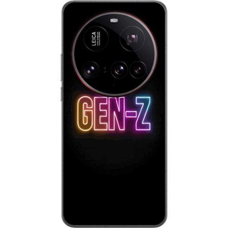 Kompatibelt Mobilskal till Xiaomi Xiaomi 15 Ultra Neontext Gen Z i färgstarkt ljus mot mörk bakgrund i modern digital stil