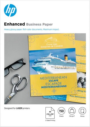 HP professionellt glättat laserpapper 150 gsm - 150 ark/A4/210 x 297 mm, 884962310632