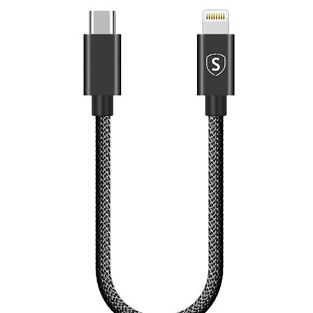 SiGN USB-C till Lightning Kabel 20W, 0.25m - Svart
