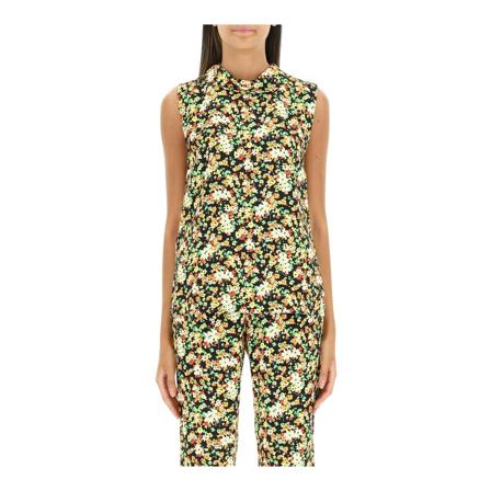 Marni Sleeveless Floral Top Grøn, Dame