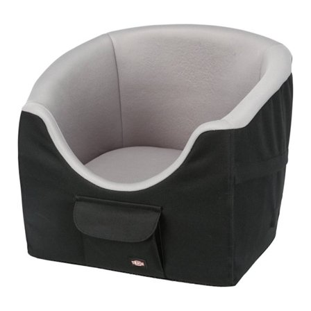 Autostol, 45 × 39 × 42 cm, sort/grå