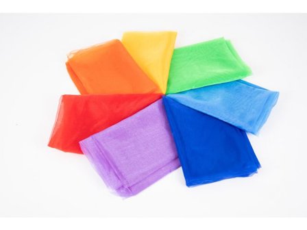 Organzatyg olika färger 7/fp - Lyreco - Skola och förskola - Klassrummet / Lära - Sensoriska produkter