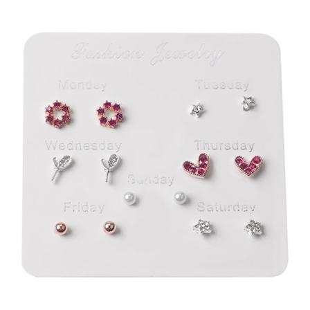 7 par i veckan örhängen Set Utsökta kvinnliga accessoarer A