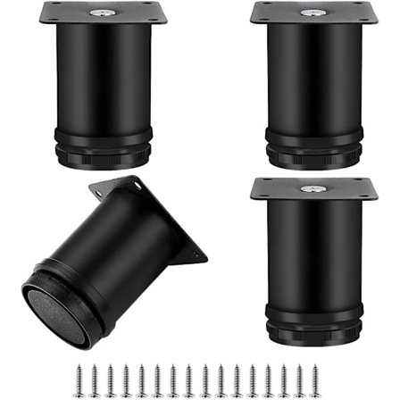 4 Justerbare Møbelben, Runde Møbelben Metal St