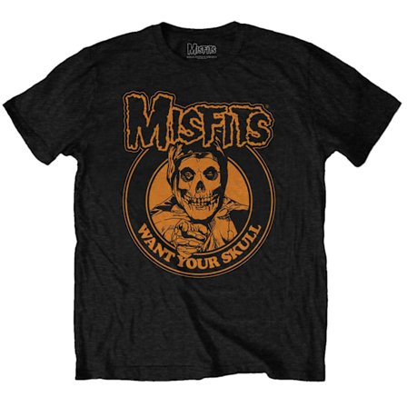 Misfits Unisex Adult Want Your Skull Bomull T-shirt M Svart