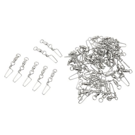 50 stk. Høyfast fiskesvirvel Rustfritt stål B Type Kulelager Svivel for Saltvannsfiske 1#