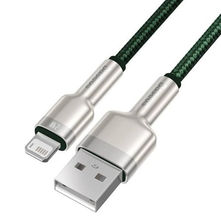 USB-kabel for Lightning Baseus Cafule, 2,4A, 1m (grønn)