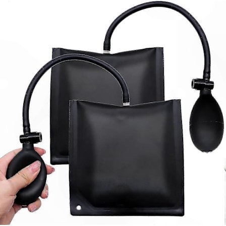 2-pack Uppblåsbara Luftkuddar för Fönster-, Dörr- och Luckmontering med Enkla Lyftverktyg