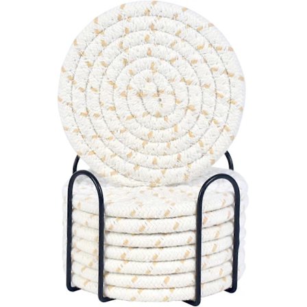 8 st Bomullsvävda Absorberande Underlägg, Enkelt Heminredningsunderläggsset_tfrf