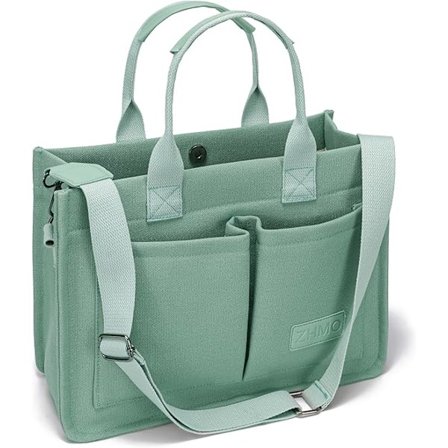 Stor Canvas Tote Bag för Kvinnor, Dam Laptop Arbetsböcker Väskor Crossbody Plånbok Handväska Axelremsväska Resa Messenger Gym Tote