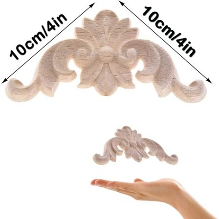 Treskjæring i tre - Treskjæringer for møbler - Vintage dekorativt utskåret tre