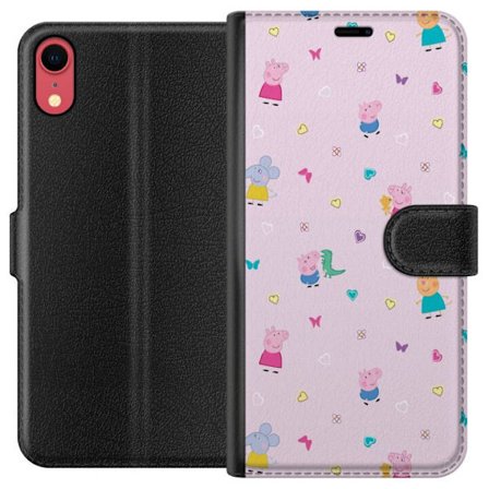 Yhteensopiva Lompakkokotelo Apple iPhone XR Äiti Porsas vauvan rakastava Peppa Pig -kuvitus pehmeissä väreissä lapsiaiheisiin