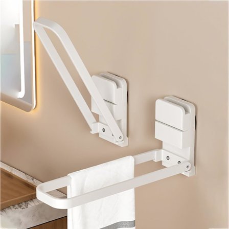 Pyhepidike imukupilla, itseliimautuva pyyhetanko, seinään kiinnitettävä tanko, imukuppikisko kylpyhuoneeseen ja keittiön seiniin