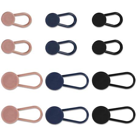 12-pak Knapforlængere til Jeans & Bukser, Taljeforlængere, Ingen Syning, Genanvendelige