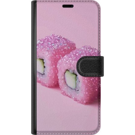 Kompatibelt Plånboksfodral till Nothing Nothing Phone (3a) Pro Rosa sushiaffisch Japansk matrulle ris fisk rosa glitter kawaii estetiskt gullig matt