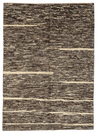 Annodato A Mano Berber Style Tappeto 169X241 Di Lana Marrone/Nero