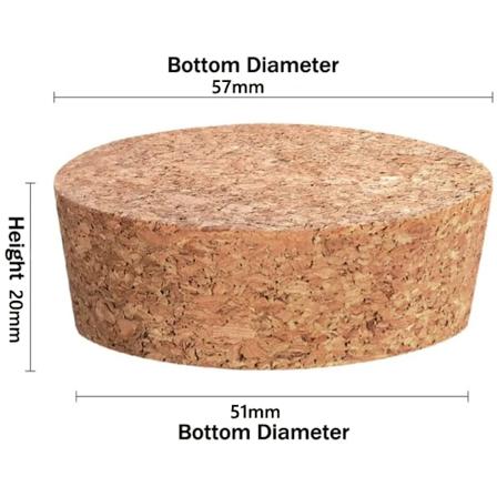 5/10St Koninen Lasipullo Proppu Koti Panimo Kartiomainen Korkki Bung Proput Viinipullon Korkit Käsintehty Taidelukko Pullolle 57x51x20mm 5pcs