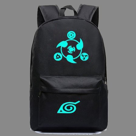 Ny Naruto skrivhjulöga lysande skolväska koreansk ryggsäck wz