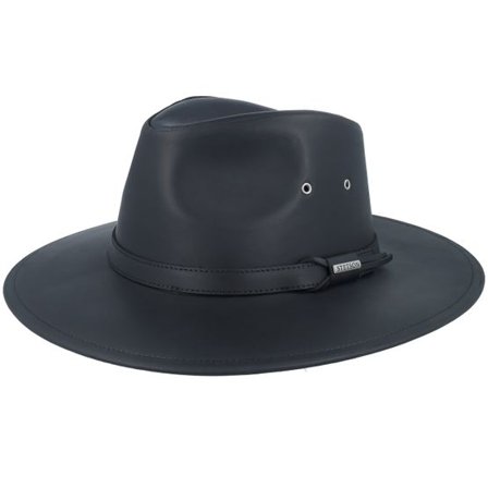 Stetson - Svart western Hatt - Buffalo Leather Black Western @ Hatstore