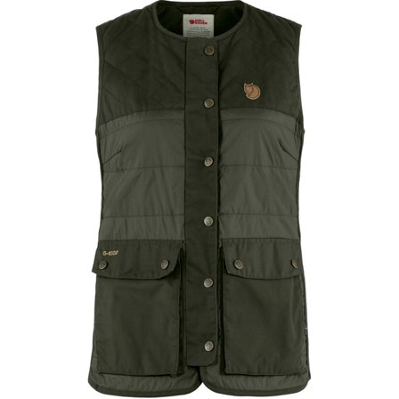 Fjällräven Women's Forest Wool Padded Vest Jacket in Deep Forest | Size: Medium, G-1000 /Re-Wool
