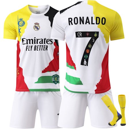 Gos-2526 Real Madrid Commemorative Edition Riyadh Retro Fodboldtrøje Børne- og Voksen Sæt 7 Ronaldo- Perfet