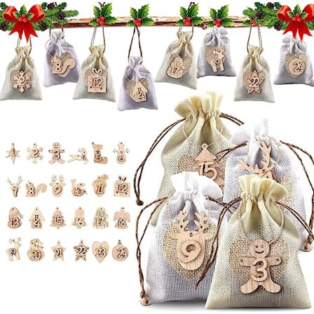 Adventskalender - Stoffpose, Adventskalenderpose