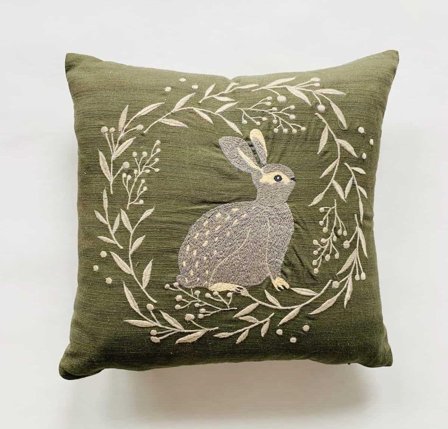 Trend Design Putetrekk Kanin Grønn 40x40