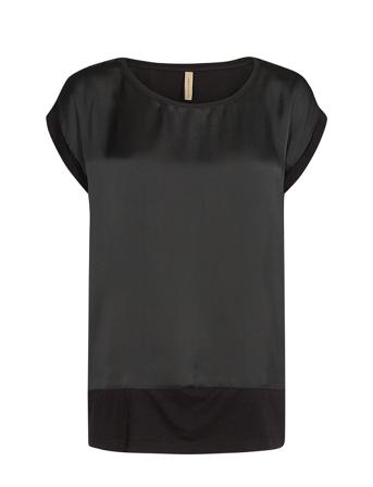 Sc-Thilde Blouses Short-sleeved Svart Soyaconcept*Betinget Tilbud