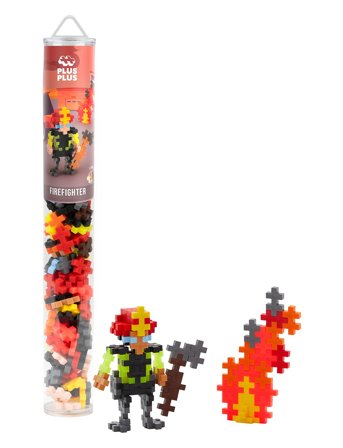 Plus-Plus | Plus-Plus Firefighter / 100 Pcs Tube | ONE SIZE