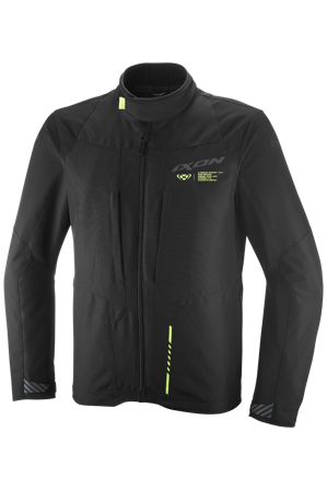 Motorradjacke Ixon Tyr Schwarz/Hellgelb XL