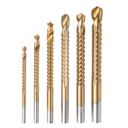 6st Träbearbetning Skär Fräs Hålsåg Hålsåg Trä Metall HSS Ti Borr