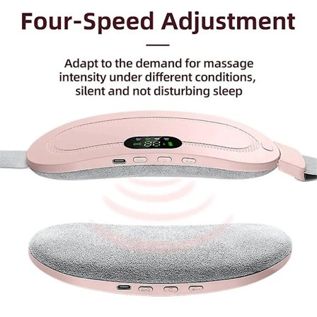 Mens Värmedyna Abdominal Massageapparat Smart Varmt Palatsbälte Midje Vibrationsmassageenhet för Kramper Period, B