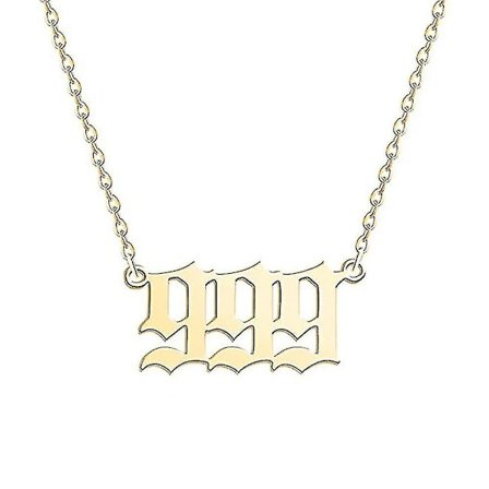 Engelnummer Halskæde Sølv/guld Rustfrit Stål Numerologi Smykker