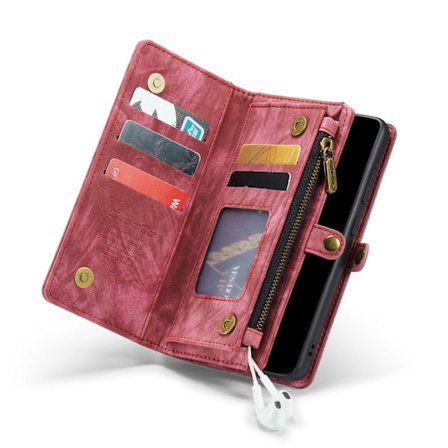 Etui til Samsung A32 5G rød Flip wallet anti-fald kort slots magnetisk læder