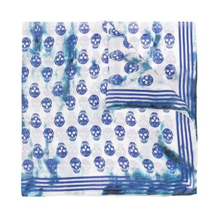 Alexander McQueen, Scarf Niebieski, Mężczyzna, Rozmiar: ONE Size