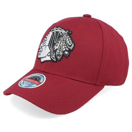 Mitchell & Ness - Rojo adjustable Gorra - Chicago Blackhawks Classic Red Burgundy Adjustable @ Hatstore