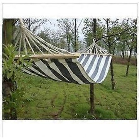Udendørs hængekøje Lærredshængekøje med træstang