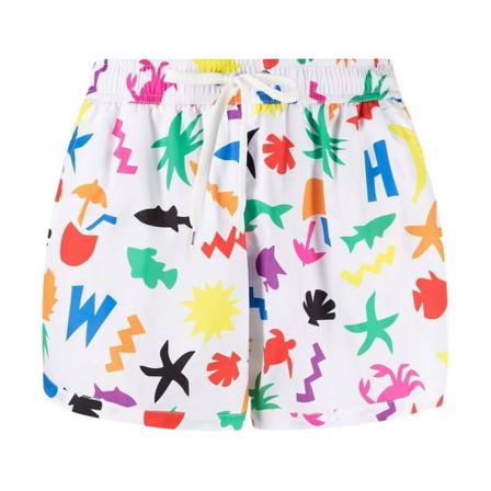 Moschino Print Swimsuit Hvid, Herre