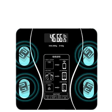 Smart Personvekt med Bluetooth - Maksvekt 180 kg Svart