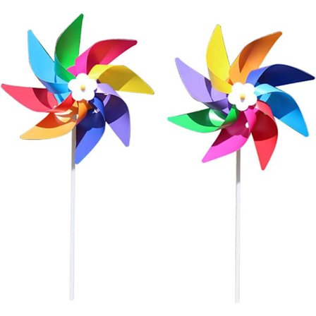 Flerfarget hagevindmølle vindspinner leketøy for barn plen hage gård fest dekor utendørs håndlaget