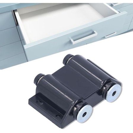 Magnetisk dørlås i rustfritt stål, magnetisk demper for skuff, 6 sett.