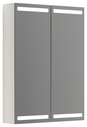 Dansani Luna Level Spegelskåp 60 cm, med ljusstyrning Vit matt, Badrum