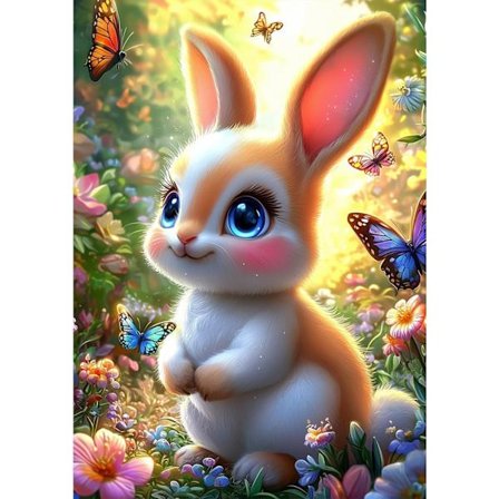 Påskhare Diamantkonstsatser för vuxna nybörjare, Full Drill Gem Art DIY Paint by Diamonds Dot, Vår Diamantmålning Hantverk för Hem Väggdekor