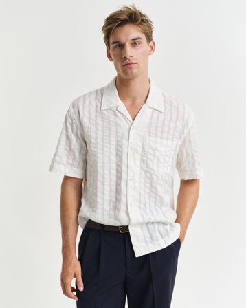 GANT Herren Relaxed Fit Seersucker Resort Kurzarmhemd (XXL)