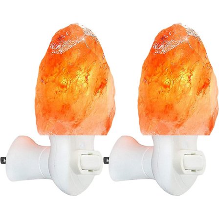 2 Pakke Himalaya Salt Lampe Natlampe Salt Rock Håndlavet Naturlig Pink Himalaya Salt Lamper Til Soveværelser Natlampe