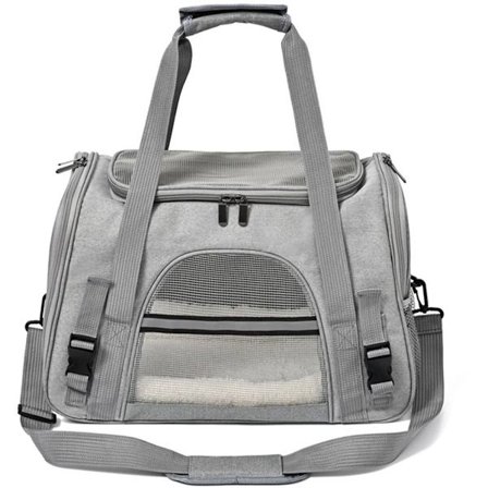 Reisekurv for kjæledyr - reiseveske for kjæledyr - grå
