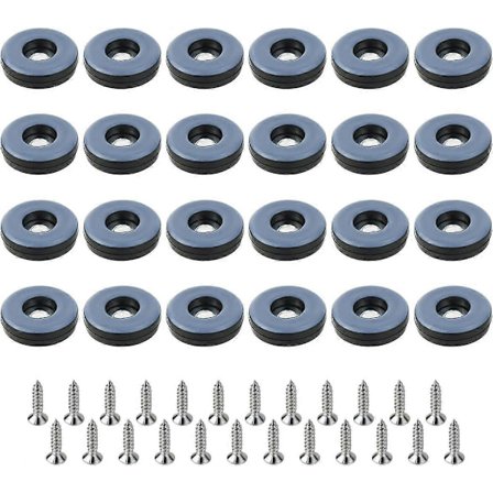 24-pack Stolsglidare Golvskydd 2,5 cm Teflon Möbel Stolsglidare för (FMY)