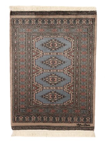 Medaljong Liten Pakistan Bokhara 2Ply Matta 80X111 Ull